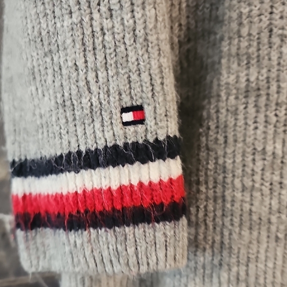 Tommy Hilfiger Gray Open-Front Knit Cardigan - Picture 5 of 6